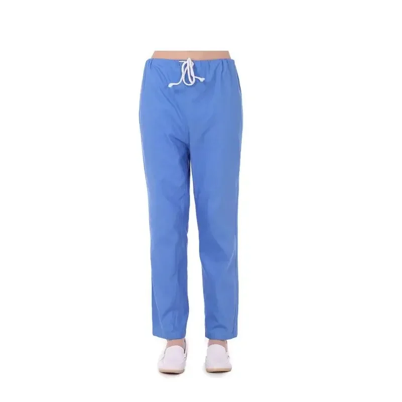 Dentist Nurse Accessories Workwear Pant Solid Color Women Scrub Trousers More Pockets Pant Pet Clinic Nurse Uniform Scrub Bottom