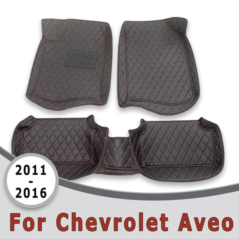 

Коврик для пола автомобиля, коврик для багажника для Chevrolet Aveo MK2 2011-2017, кожаный ковер, аксессуары для интерьера автомобиля
