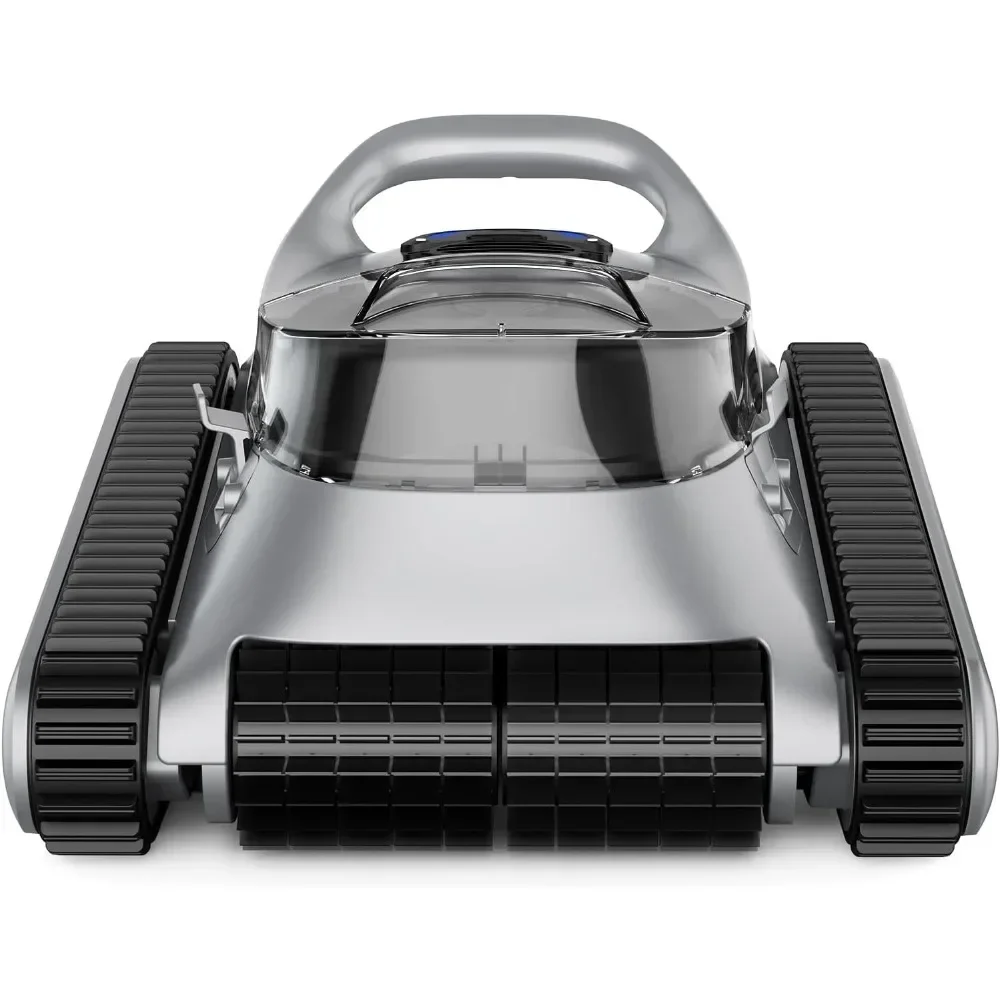 Cordless Robotic Pool Cleaner: Automatic Pool Vacuum Robot Lasts 150 Mins Powerful Suction LED Indicator Self-Parking