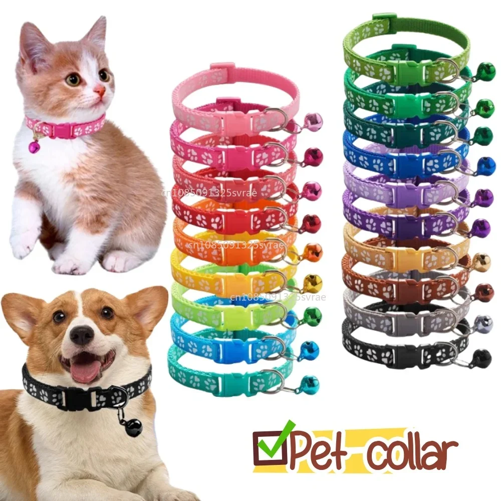 Collar para perro y gato con campana, Collar para Perro Gatos, Collar ajustable reflectante para cachorro, gatito, Chihuahua, accesorios para perros 이