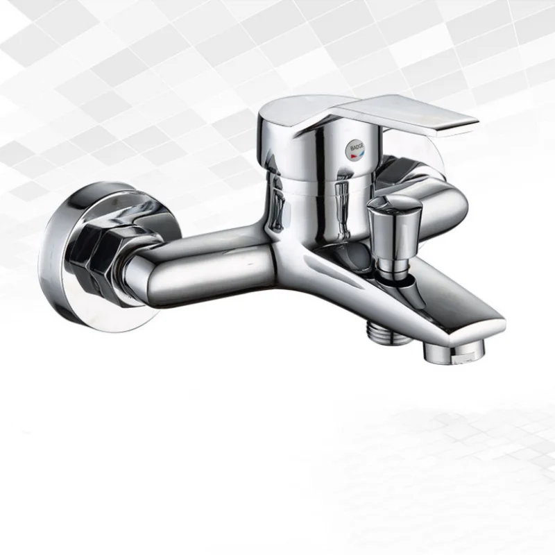 

Wall Mounted Shower Faucet Bathroom Copper Water Tap Triple Hot and Cold Bathtub Handheld Shower Tap Mixer Faucet Shower Faucet
