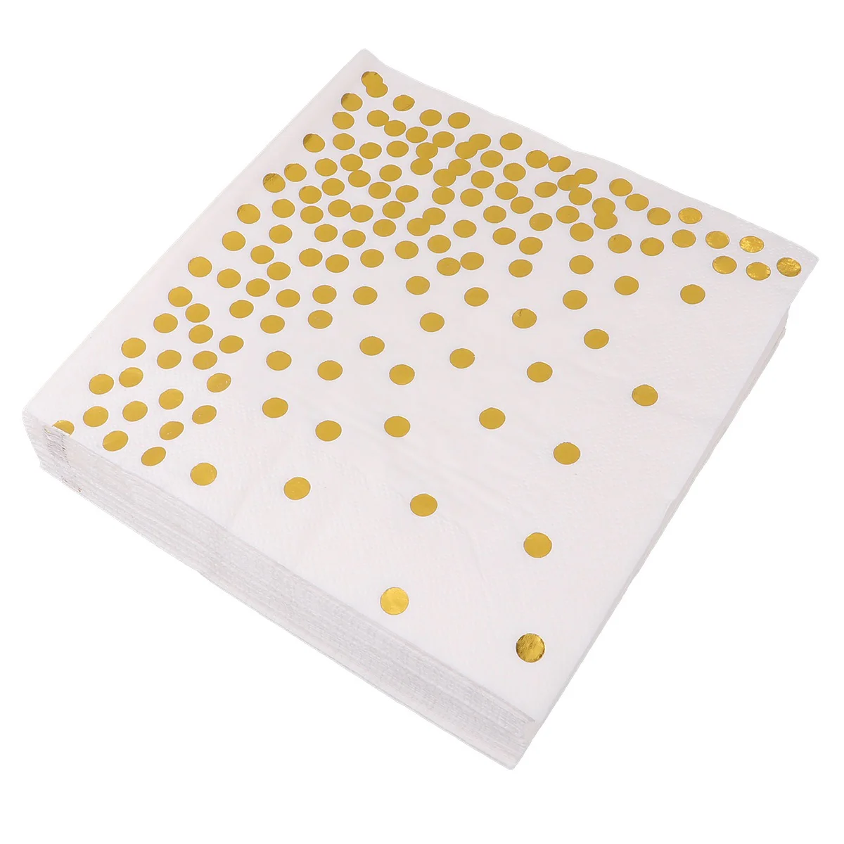 50pcs Disposable -dot Napkins Wedding Tissue Dinner Paper Towel Party Supplies for Hotel Restaurant (Golden)