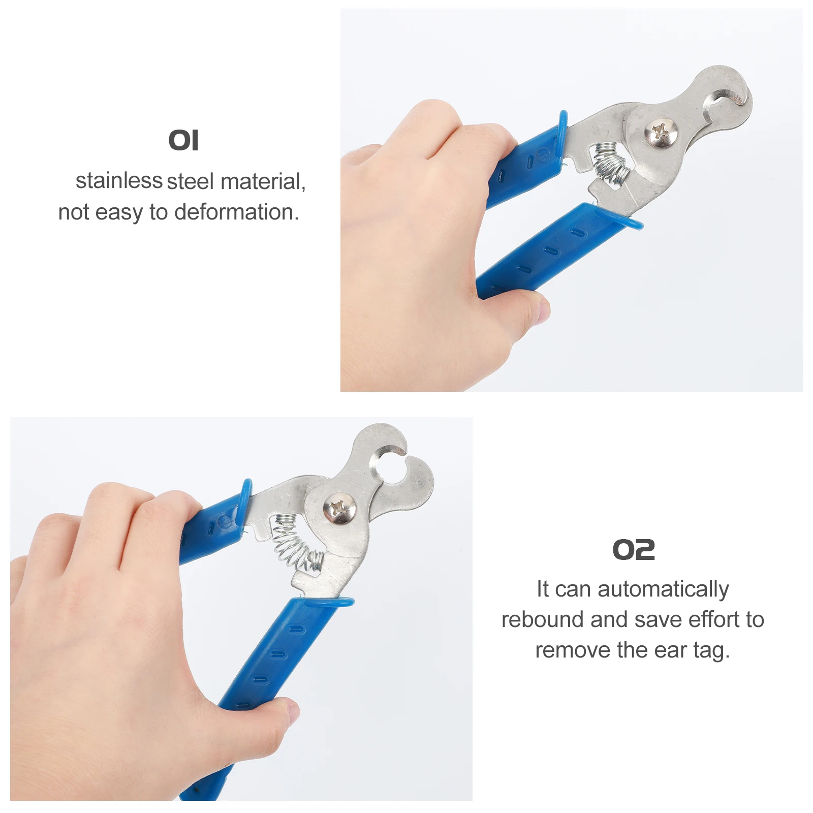 

Ear Tag Removal Pliers Durable Stainless Steel Farm Tool for Sheep Livestock Tagging Practical Helper