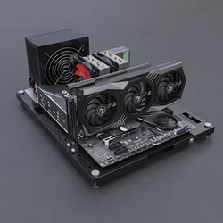 PC Test Bench Open Frame DIY Gaming Computer Open Case Acrylic Open Chassis Rack Support Motherboards ATX MATX Black