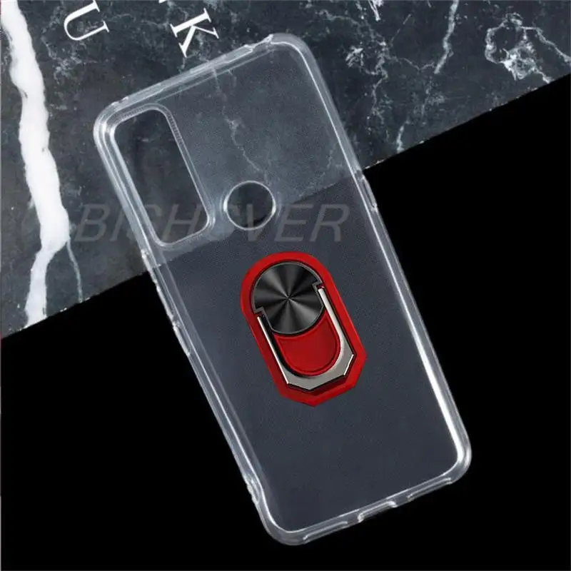 Magnet Case For TCL 20 R 5G 20SE 20B 20E 20Y Shockproof Soft TPU Silicone Cover On For TCL 20R 5G 20 SE Case With Ring Holder