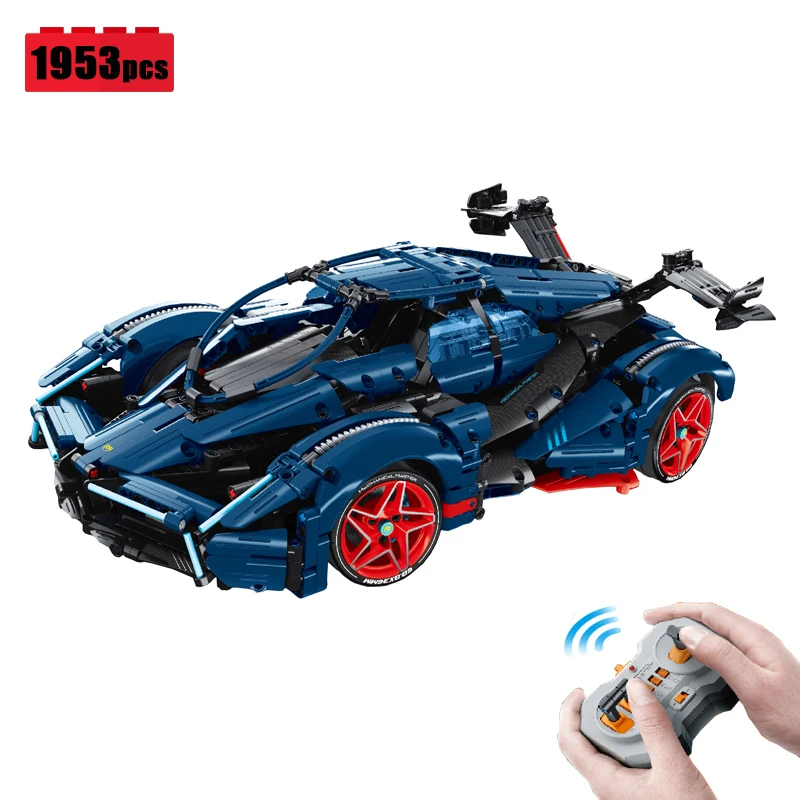 

IN STOCK MOC Creative Remote Control Drift Sports Car Building Blocks Model City Technical Vehicle Bricks Toys for Boys Gift Set