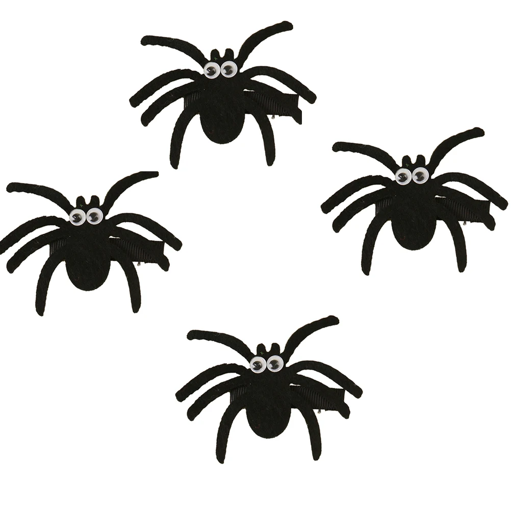 5 قطع من إكسسوارات الشعر على شكل عنكبوت رعب للفتيات ومشابك للفتيات في الهالوين للأطفال #4