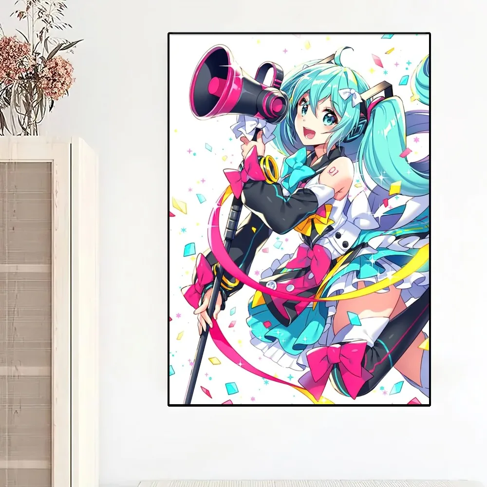 Bilibili H-Hatsune Miku Cute Poster Painting Wall Pictures For Living Room Decor Sticker