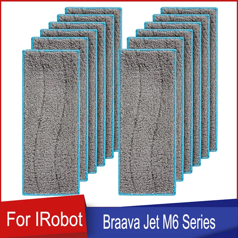 Almohadillas de fregado húmedas lavables y reutilizables para IRobot Braava Jet m6 (6110) (6012) (6112) (6113) Ultimate Robot Mop, pieza de repuesto