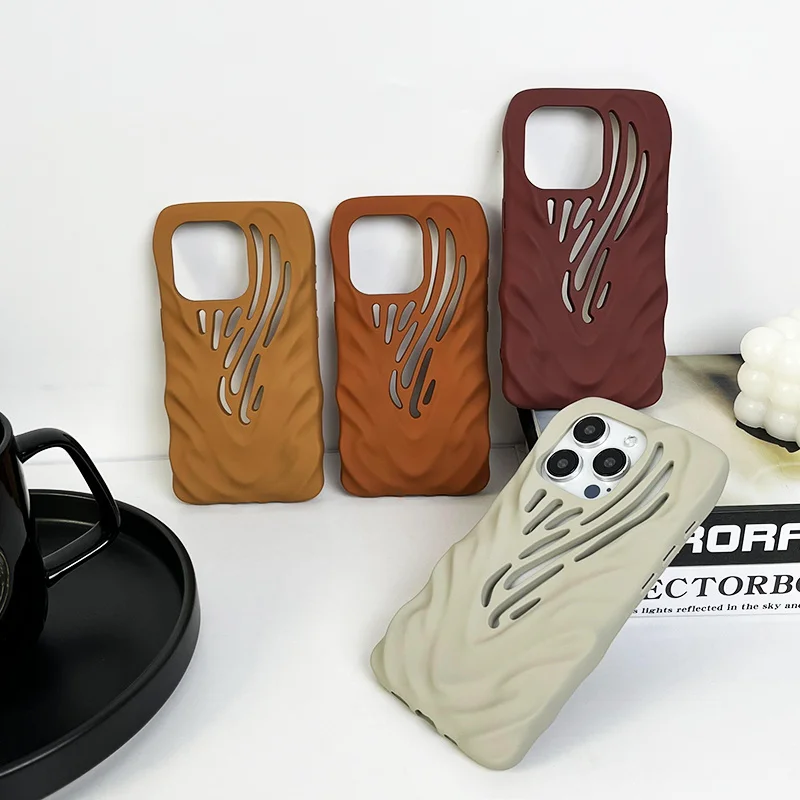 

Fashionable Hollow TPU Heat Dissipation Phone Case For IPhone 15 14 Plus 13 12 11 Pro Max Anti Drop And Anti Slip Back Cover