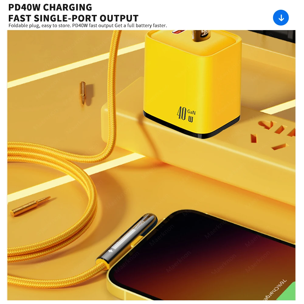 40W Dual PD Fast Charger USB Type C Phone Charger Adapter For iPhone Samsung Xiaomi Huawei Quick Charge EU/US Plug Wall Charger