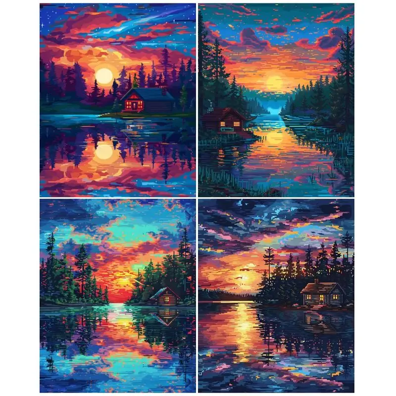 

GATYZTORY Scenery Painting By Numbers Diy Crafts Fantastic Picture Painting By Numbers Drawing On Canvas For Adults Artwork Gift