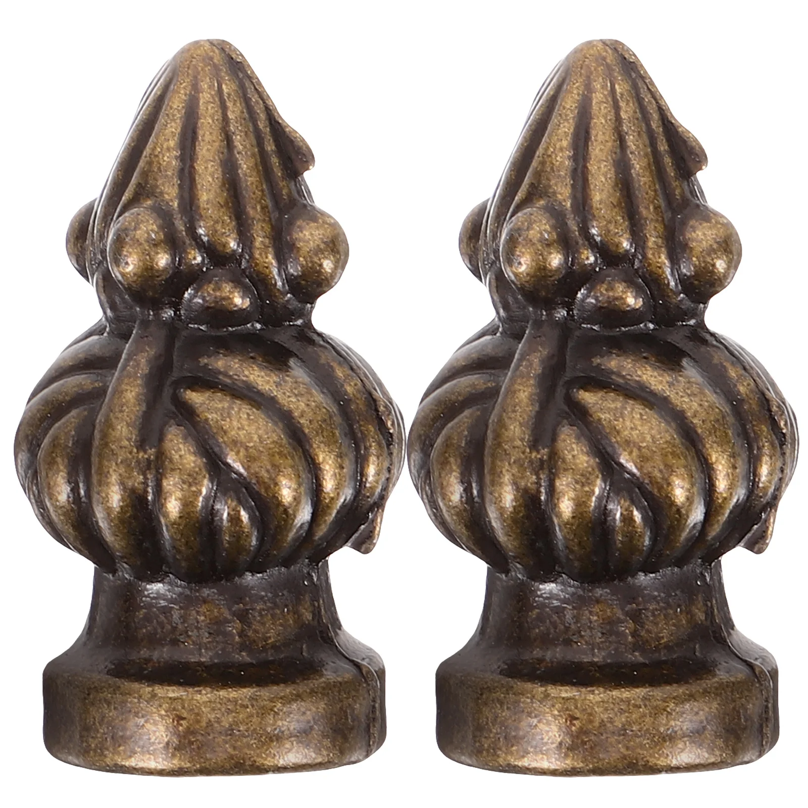 

2 Pcs Horn Frame Desk Lamp Pineapple Knob Table Lamps Light Decor Finial 350X200X200CM Copper Finials for