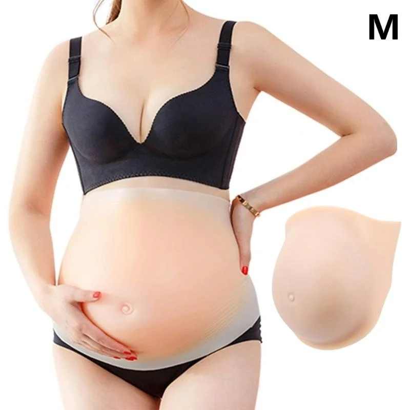 J15U قابل للتعديل هوك وحلقة سيليكون البطن محسن للحصول على مظهر واقعي في محاكاة الحمل والحفلات التنكرية