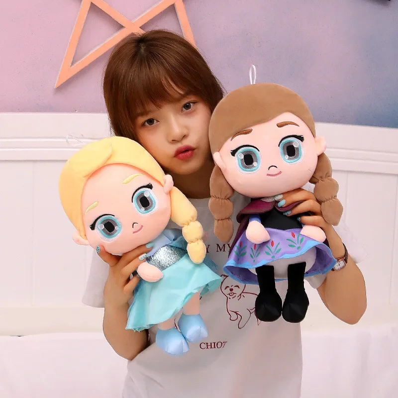 Disney Anime Cartoon Frozen Romance Princess Anna Plush Toy Kawaii Elsa Doll Girl Room Decoration Christmas Party Birthday Gifts view 4