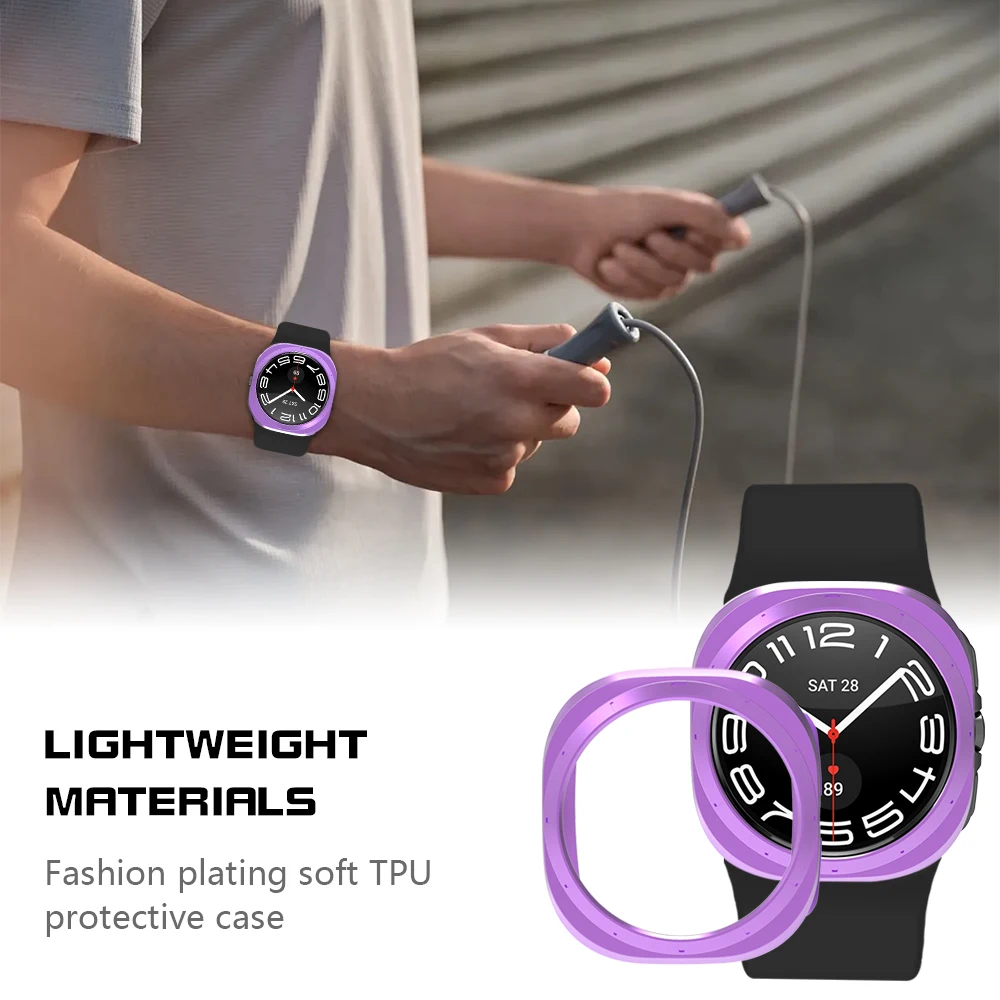 Full Soft Clear Protective Case for Samsung Galaxy Watch7 40mm TPU Screen Protector Bumper for Samsung 7 44mm Cover