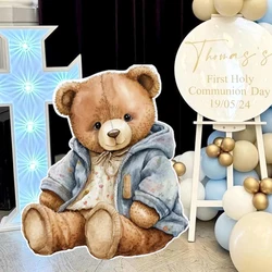 Teddy Bears Cutouts Party Decoration Jacket Bear Cardboard Cutout Birthday Baby Shower Anniversary Party Backdrop Photo Props