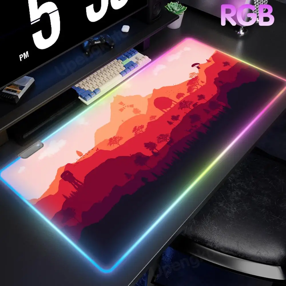 The game Rust Mouse Pad RGB Tapete Para Escritorio Carros Para Escritorio Mouse Pad Carpet  LED Large Gamer Luminous Desk Mat