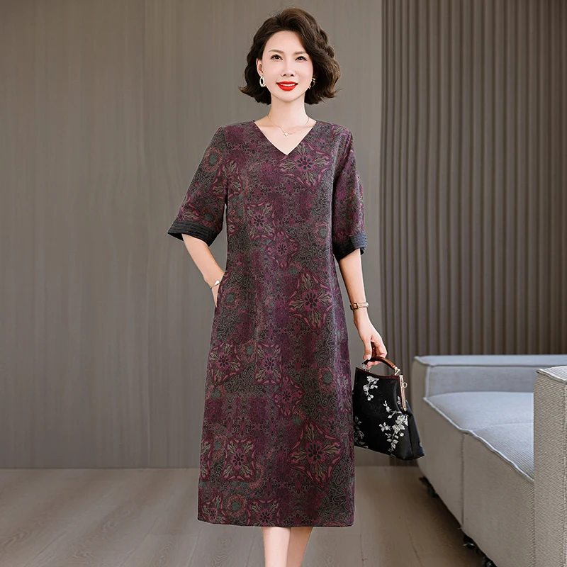 Vestido Midi de lujo de satén de seda para ocasión Formal de verano, Vestido bohemio de playa con bordado Vintage para mujer, Vestido de fiesta informal elegante 2025