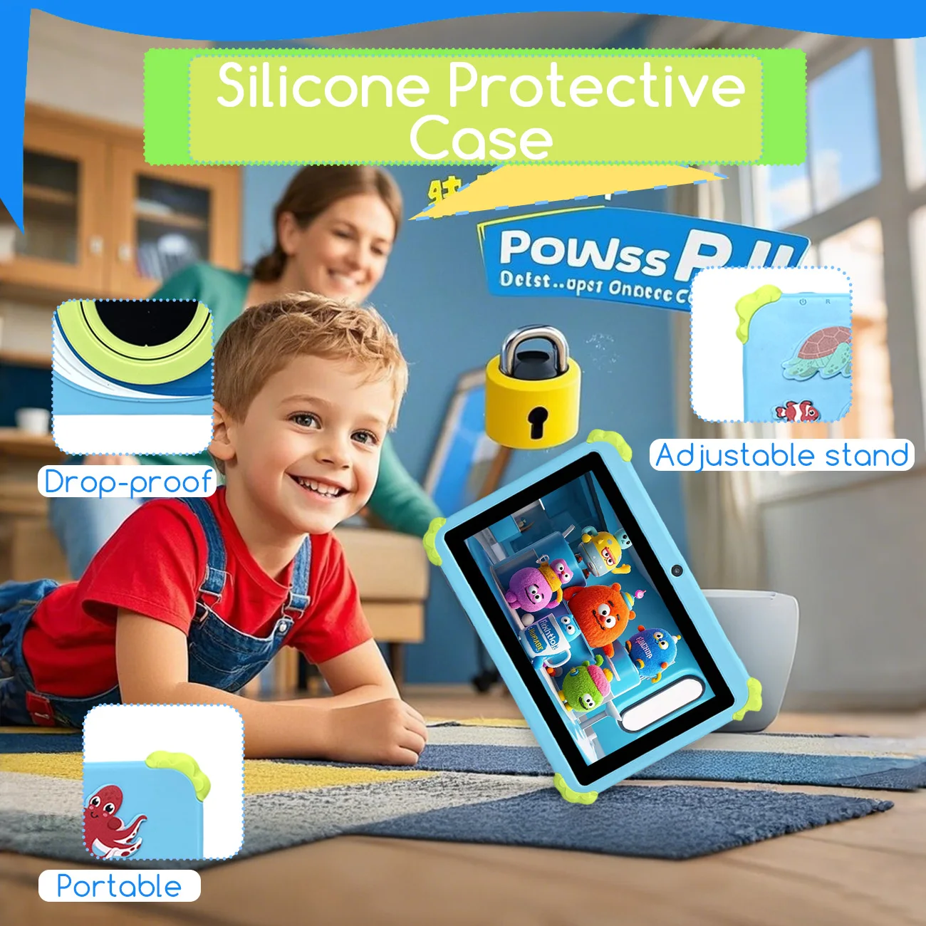 Kids Tablet Android 12 Tablet  dual cameras Educational Learning Toys Children Boys Girls Gifts