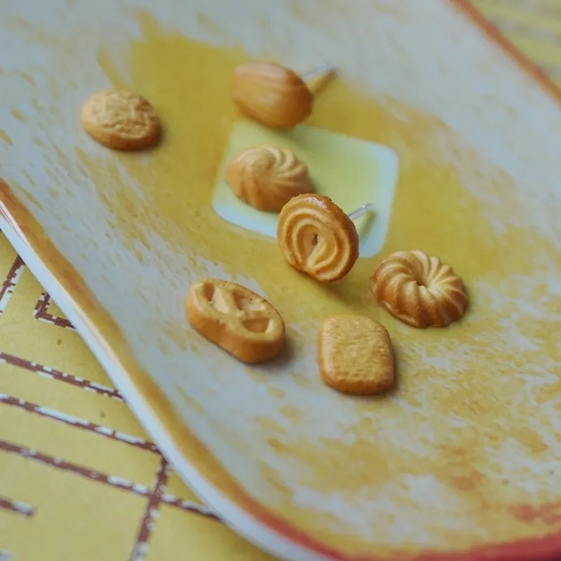 

7 шт., маленькие и изысканные серьги в виде печенья