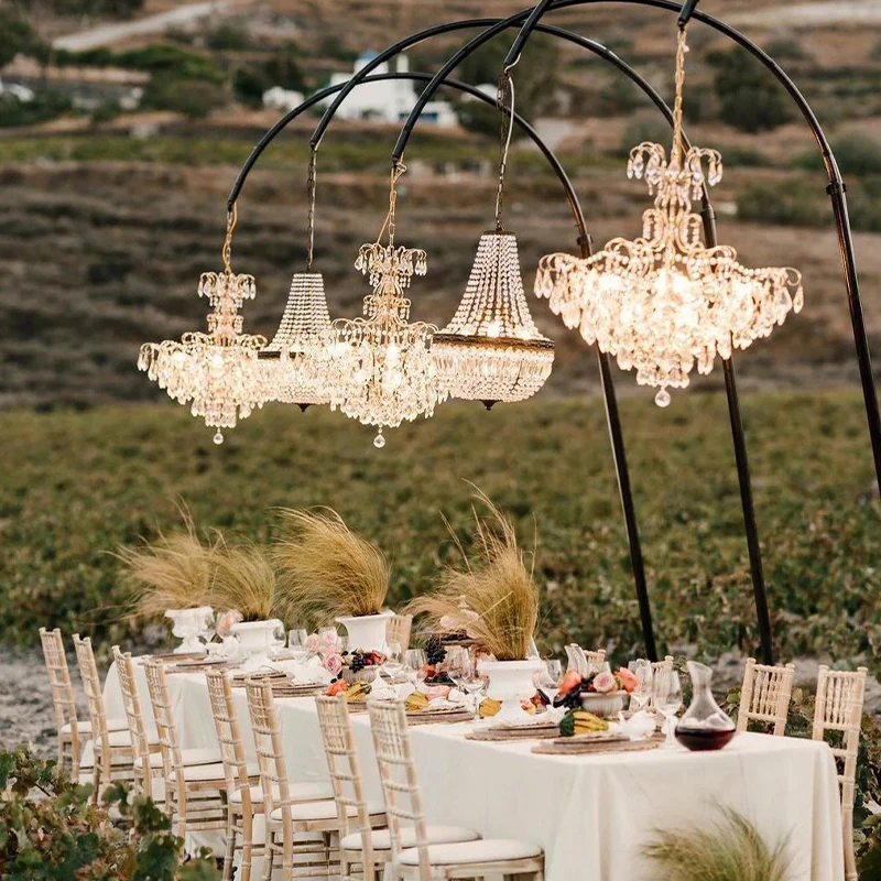 

New wedding street light crystal chandelier wedding ice bar street light wrought iron shelf stage arrangement decorative props