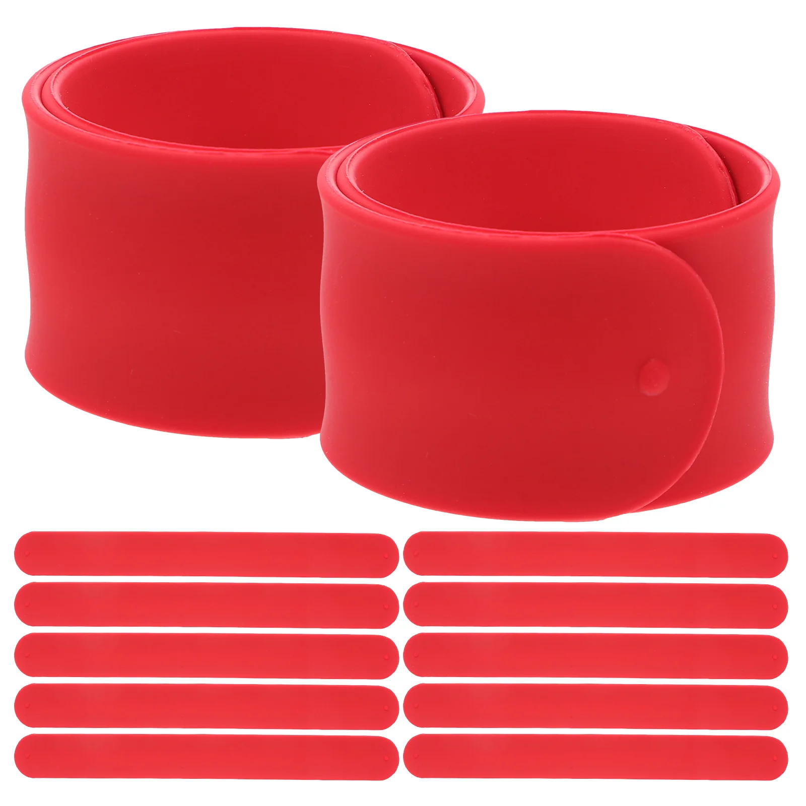 

12Pcs Slap Bracelets Blank Silicone Soft Flexible Wristbands DIY Party Favors Birthday Halloween Christmas Disco Slap Bracelets
