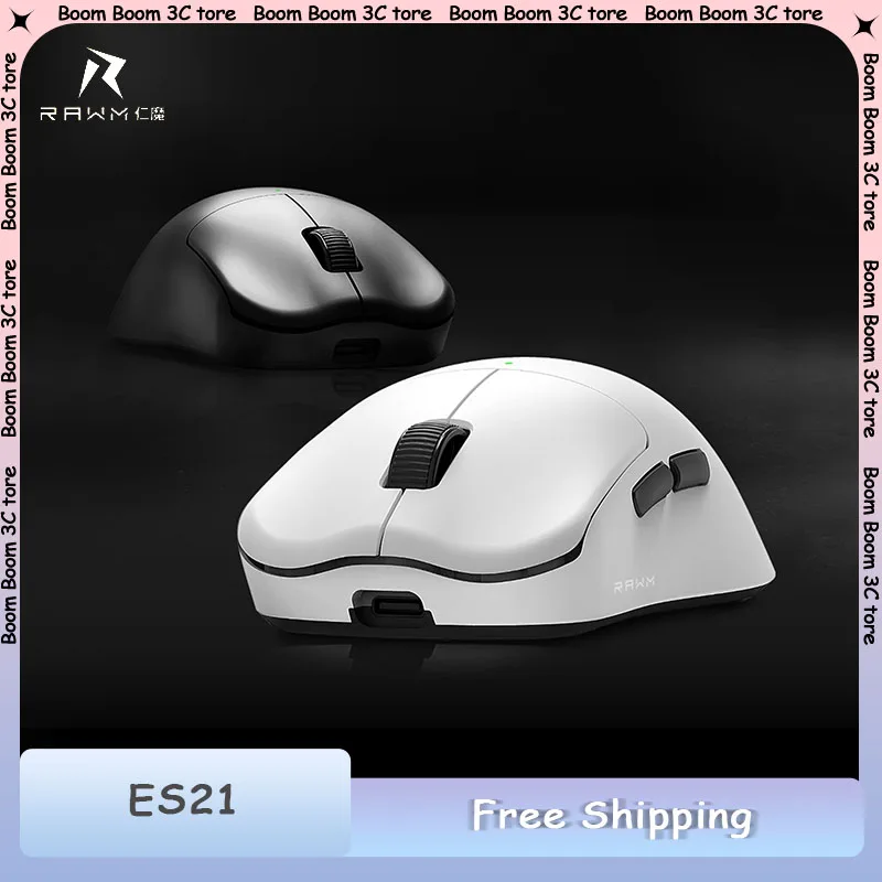 

Беспроводная мышь Rawm Es21, трехрежимная, 8k, легкая, эргономичная, Paw3950/3395, 30000 точек на дюйм, пользовательские игровые мыши, аксессуары для ПК