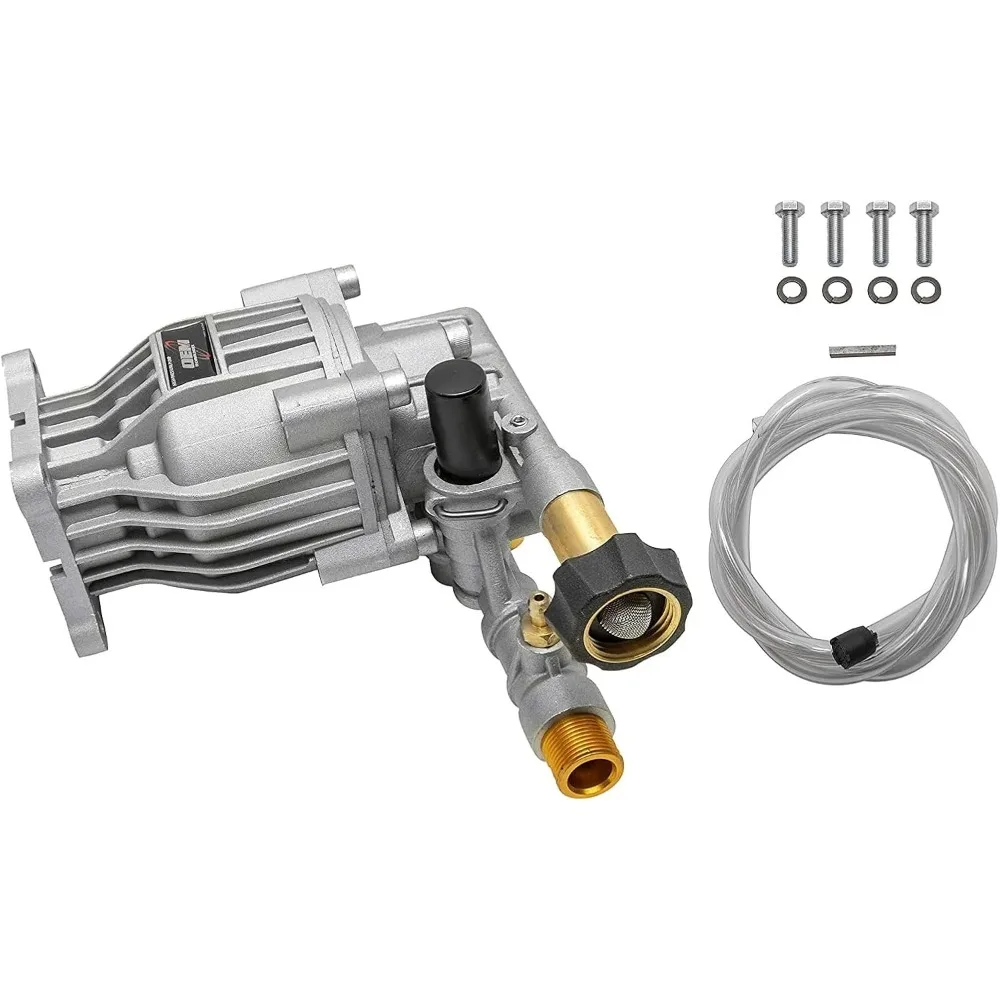 

Horizontal Axial Cam Replacement Pressure Washer Pump Kit 3300 PSI 2.4 GPM 3/4" Shaft Includes Hardware and Siphon Tube