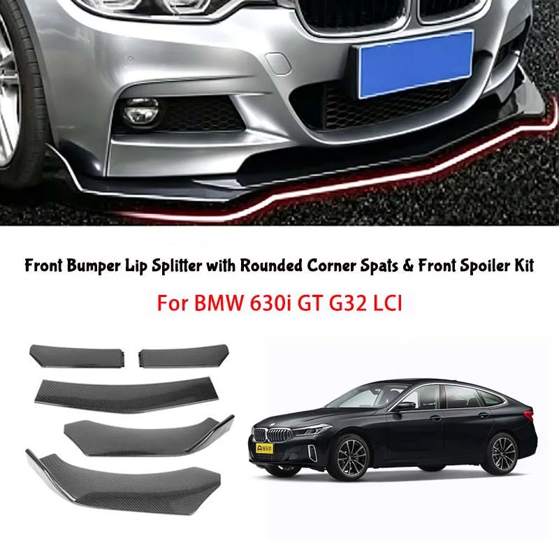 5-Segment Adjustable Front Bumper Lip Splitter Body Kit For BMW 630i GT G32 LCL