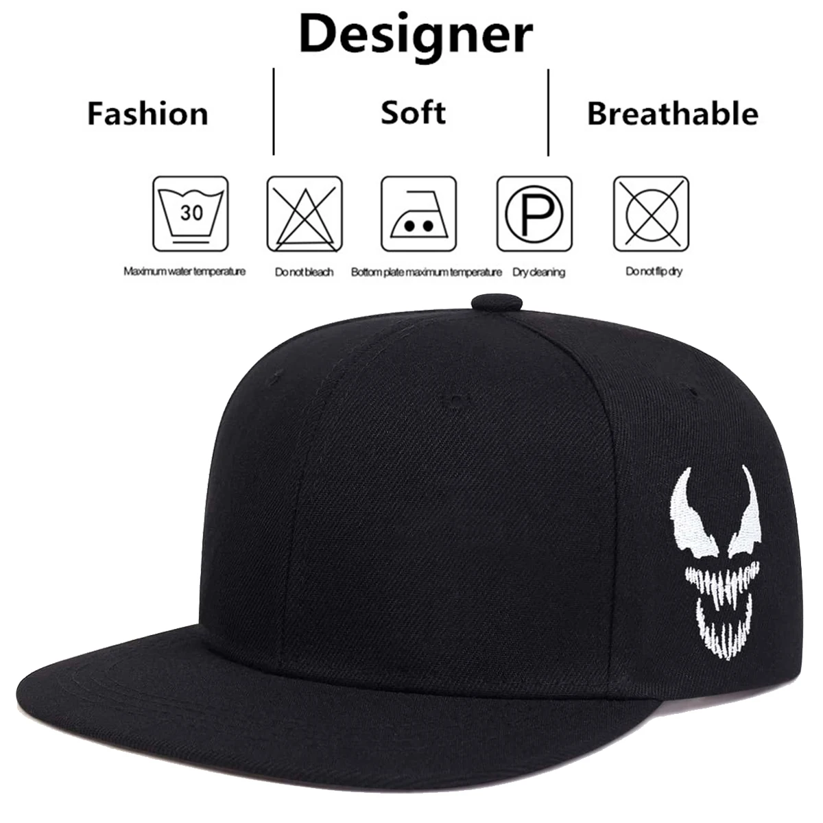 Unisex Side Venom Embroidery Hip-hop Hats Spring Autumn Outdoor Adjustable Casual Baseball Caps Sunscreen Hat