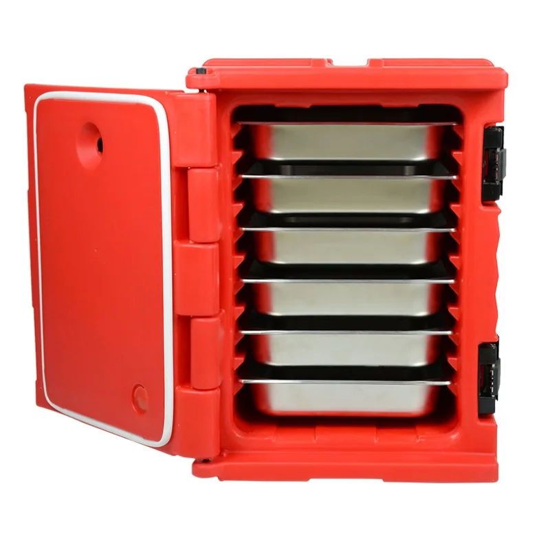 For Rotational Molding Incubator, Insulation Delivery Box, Canteen Incubator, Large-liter Stall Commercial A90 with Small Wheels