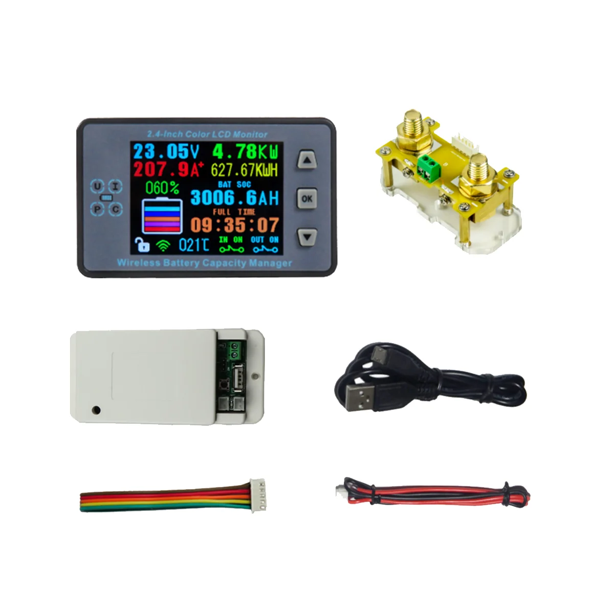 

Беспроводной измеритель напряжения VAC8710F 2,4 дюйма + модуль сбора + Измерительная коробка, кулометр, детектор мощности 120 в А