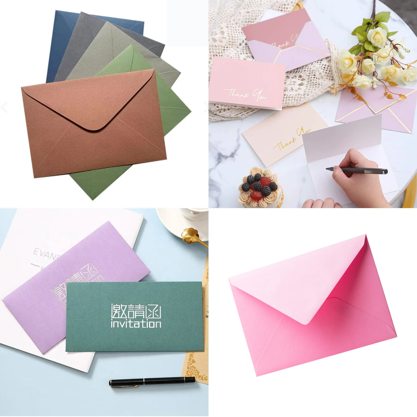 30/50/100Pcs Colorful Blank Mini Kraft Paper Envelopes Wedding Party Invitation Envelope Greeting Cards Gift Packaging Paper Bag