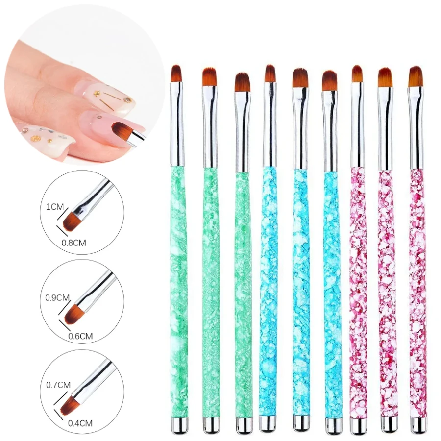 Ensemble de stylos de peinture pour ongles, nail art, extension de gel UV, brosse à dessin pétale de fleur, outils de manucure, 3 pièces/ensemble