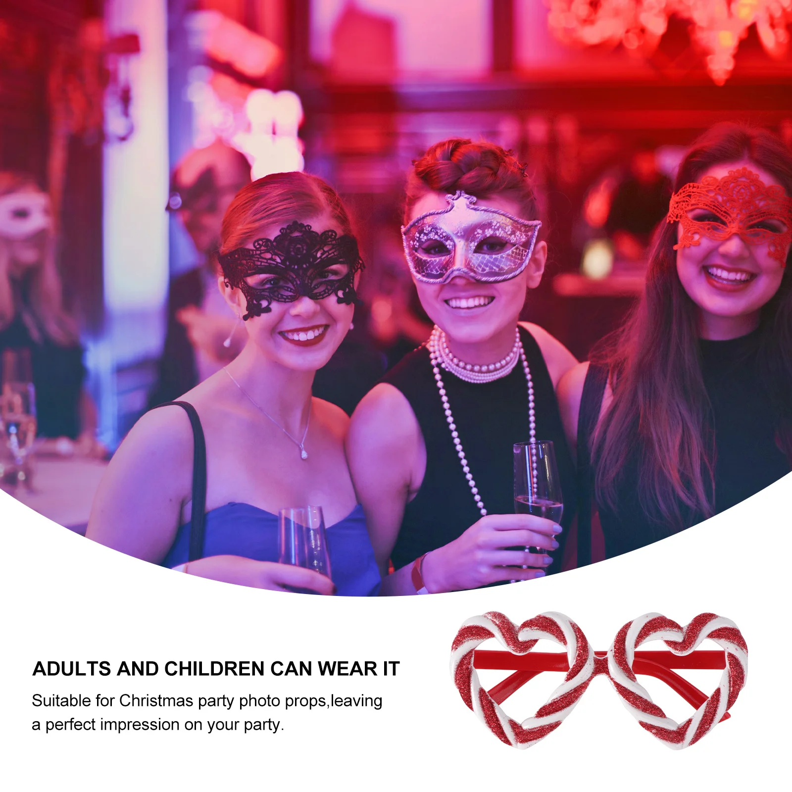 

4pcs Heart Shaped Glasses Smooth Edges No Burr Durable Lightweight Party Eyewear Valentine Photo Prop Creative Fashion