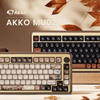 Akko MU02 75% Mountain Seclusion Wooden Mechanical Keyboard RGB Hot-swappable BT5.0/2.4G Wireless & Type-C Wired Gaming Keyboard