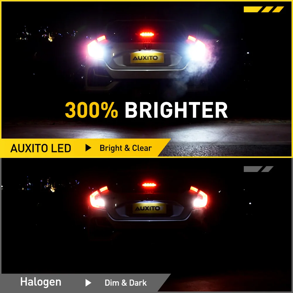 AUXITO 2Pcs 7443 W21/5W T20 LED Bulb for Lada Toyota Honda WY21W 7440 W21W LED Reverse Light DRL 12V Car Parking Position Light