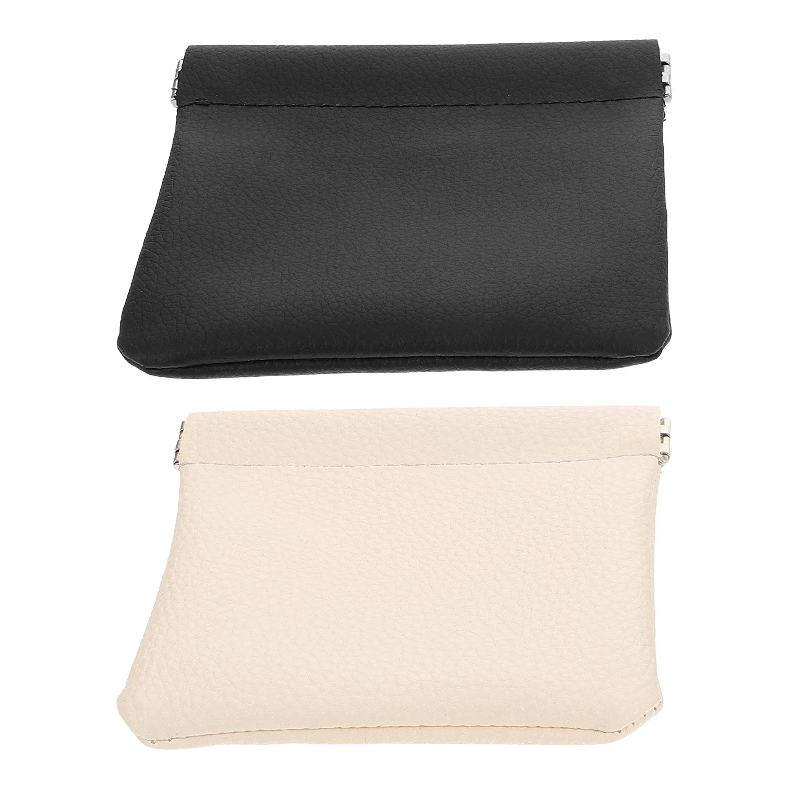 

2Pcs Small PU Jewelry Bag Coin Purse Travel Organizer Case Auto Closing for Earrings Necklaces Storage Pouch