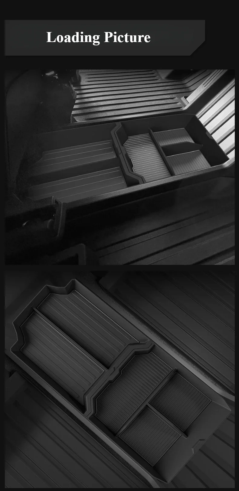 Auto Lagerung Box Lagerung Aufräumen 2PCS Für Tesla Cybertruck 2025 Zubehör Center Konsole Unteren Anti-slip Matte Organizer fall Fach – Detail 10
