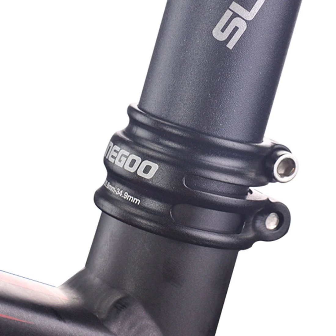 Double Layer Adjustable Bicycle Seatpost Clamp Aluminium Alloy MTB Road Bike Seatpost Tube Clip,Black 27.2-31.8mm