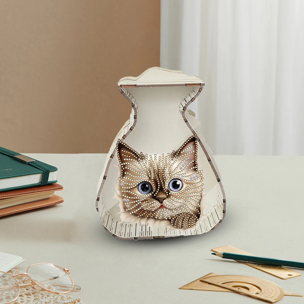 

Акриловый деревянный цветок алмазная живопись коробка для экономии денег DIY коробка для хранения денег алмазный художественный декор для взрослых начинающих