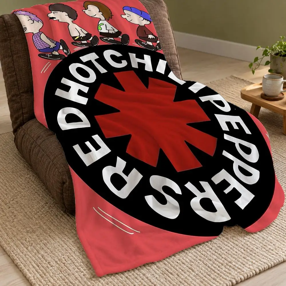 Red Hot Chili Peppers Band Throw Double Sided Flannel Throw Blanket Soft Warm Washable Home Decor