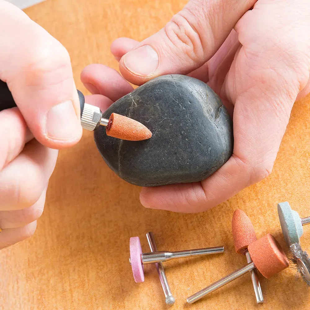 Pulidor de goma de silicona, cabezal de molienda de 2,35mm, broca de uñas, taladro eléctrico para manicura, accesorio para máquina, 10 unidades por