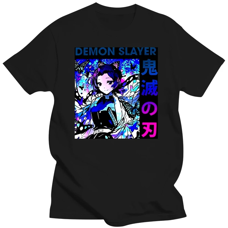 Demon Slayer Kimetsu No Yaiba T-shirt Men Novelty T Shirt Anime Manga Shinobu Kocho Tshirt Cotton Tee Tops Harajuku Streetwear