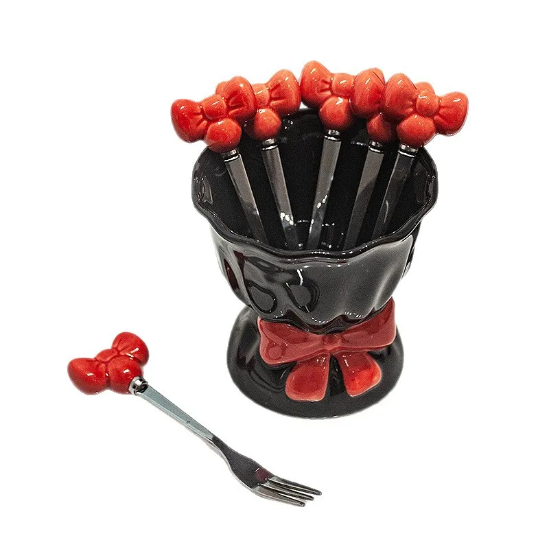 

Cute high-value personalized fruit fork, household stainless steel dessert fork
