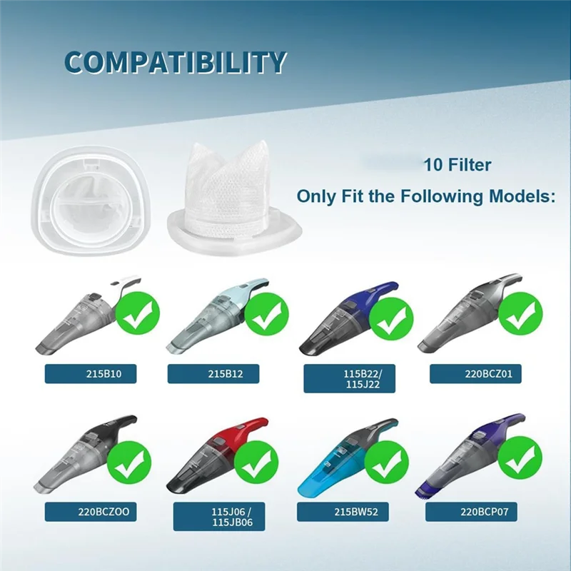 

A78Z-Dust Collector Filters Dust Collector Filter Accessories For BLACK DECKER HNVCF10