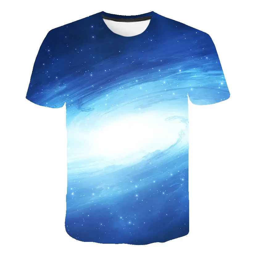 Galaxy Space 3D Print T-shirt Fashion Streetwear Men Woman O-Neck Casual T Shirts Summer Oversized Harajuku Tees Kids Funny Tops