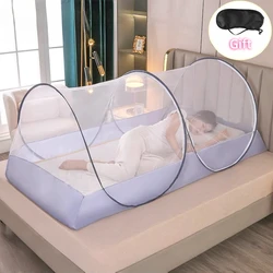 Folding Mosquito Net Single Bed Children's Bed Camping Mosquito Net with Zipper Portable Home and Garden Tent Waterproof Bottom.