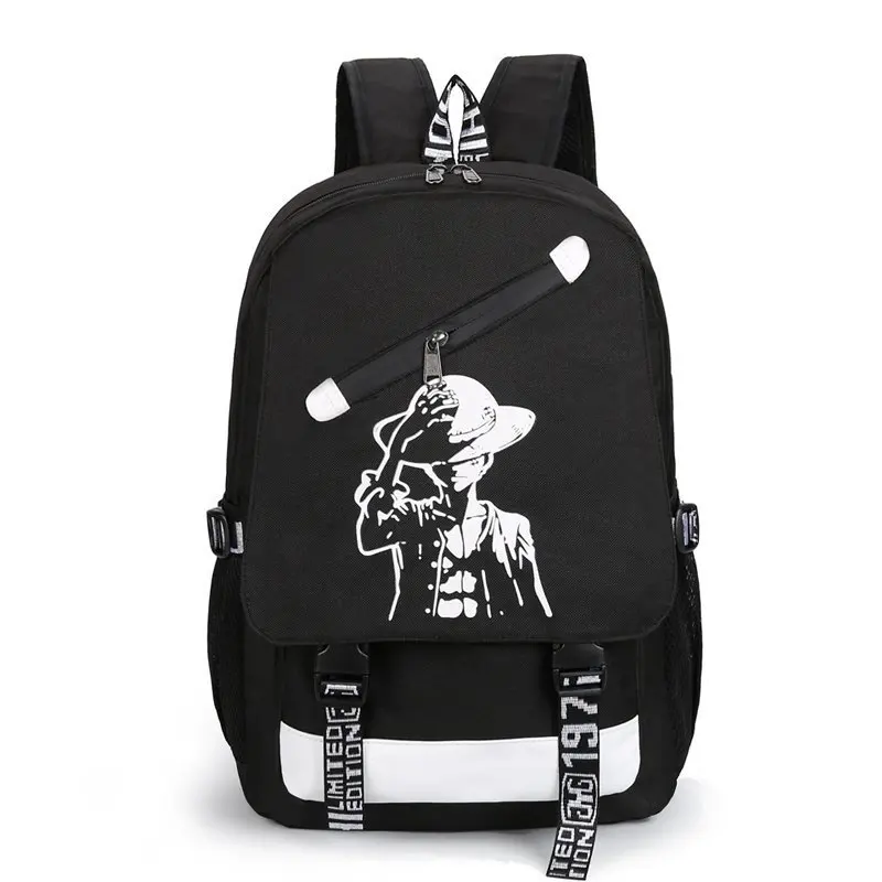 Japanese anime One Piece Handsome backpack Luffy patterned backpack Small gift
